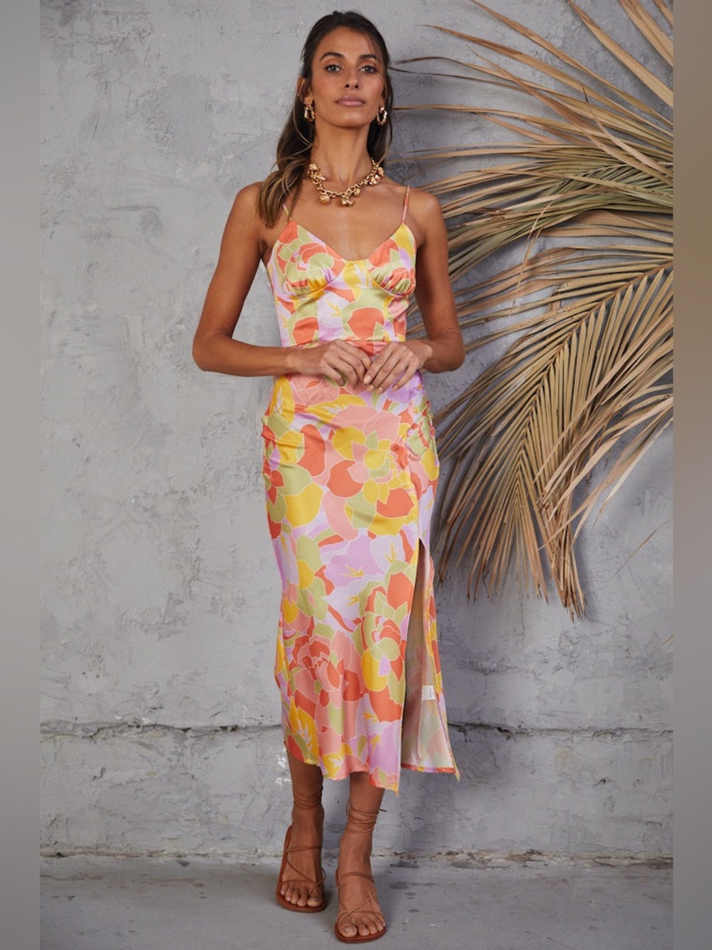 RUNAWAY THE LABEL Tammy Maxi Dress Orange